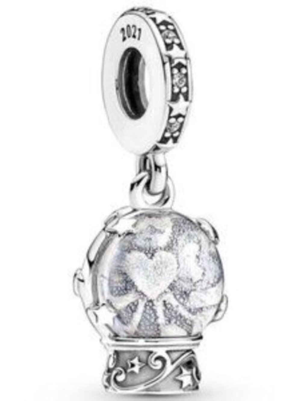 Glass Dome Snow Globe Dangle Charm